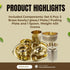 Brass Thali 6 Pices Set